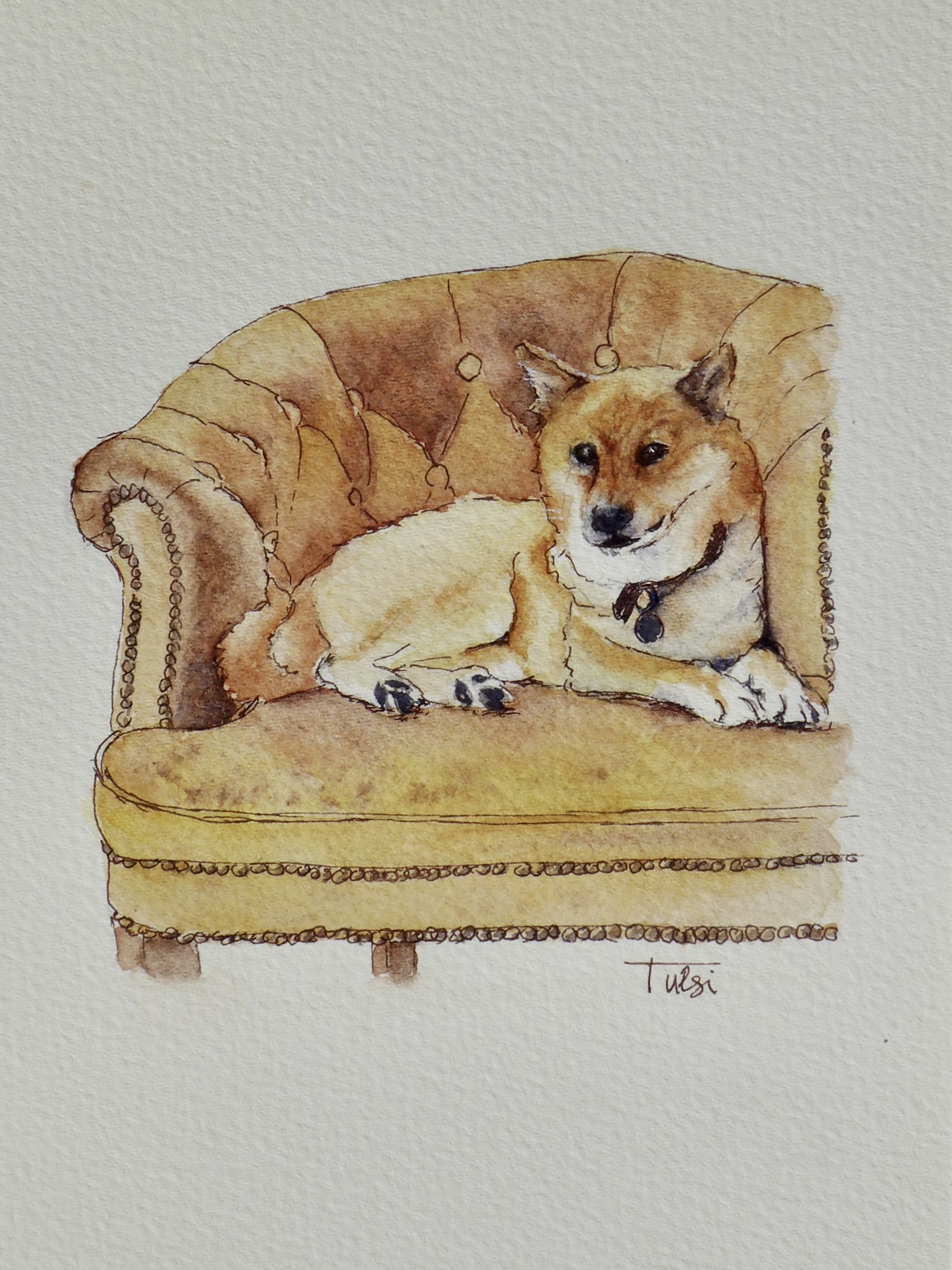 Watercolour and ink on cotton paper 12x18cm