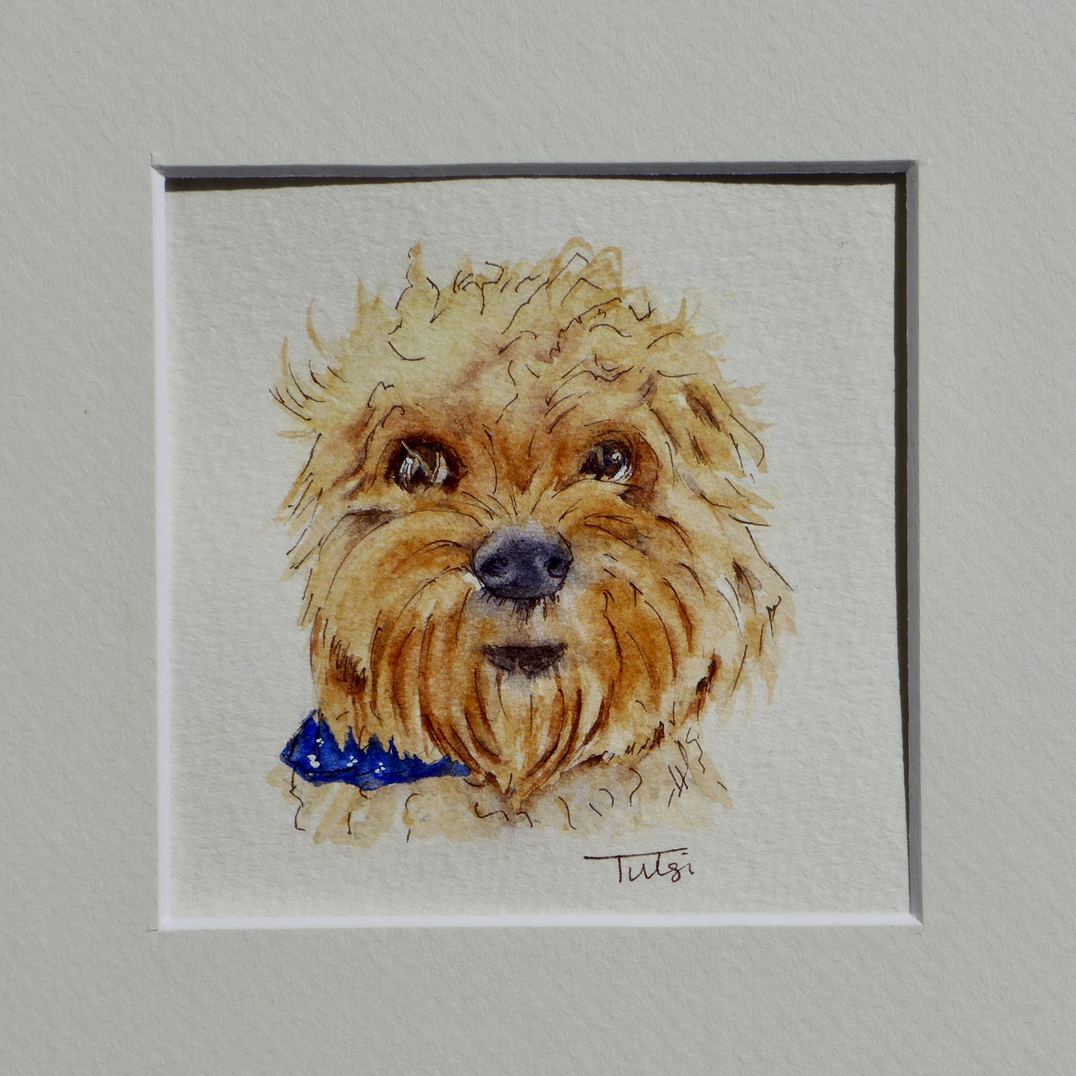 Watercolour and ink on cotton paper 9x9cm