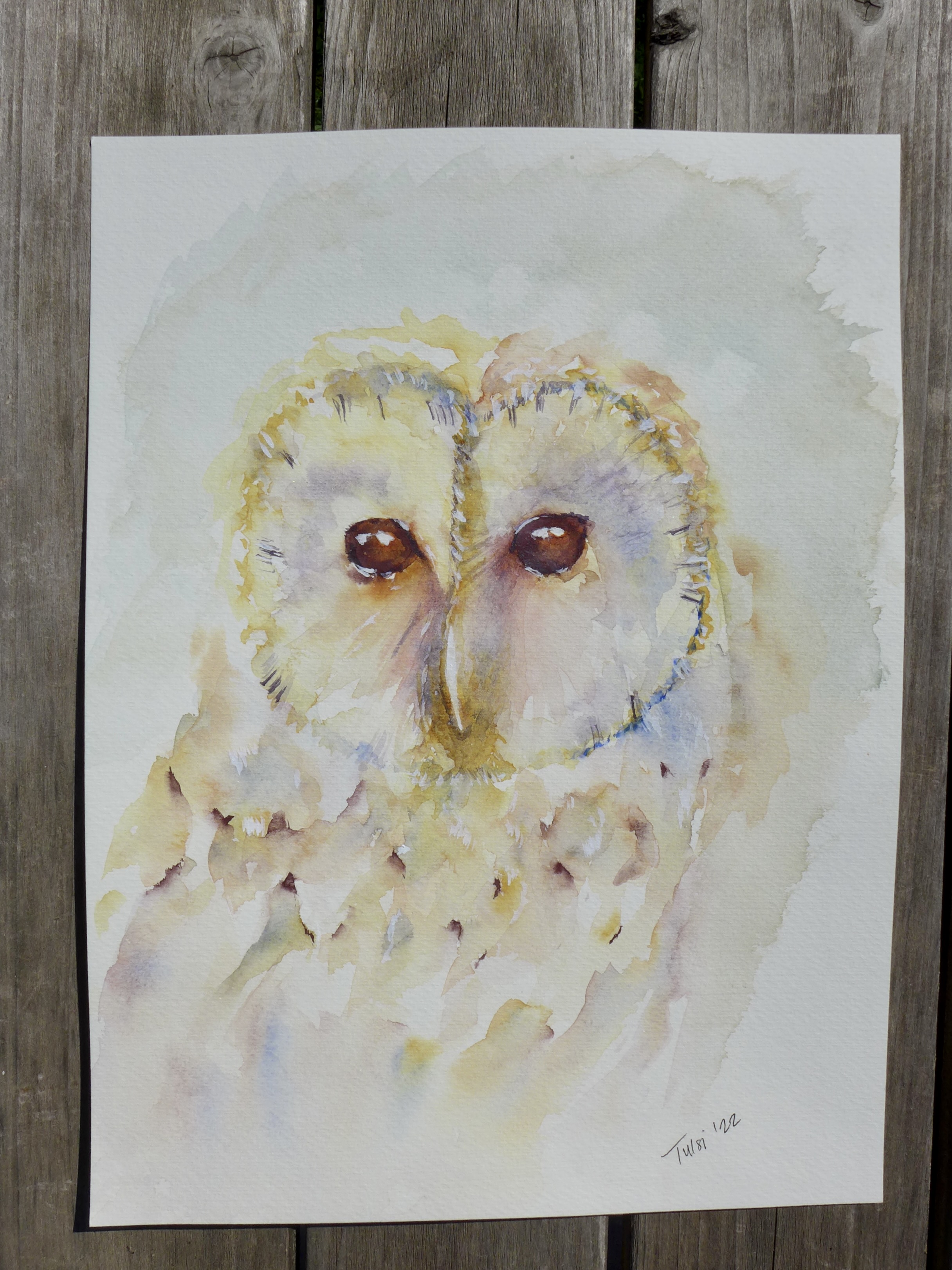 Watercolour on cotton paper, inspired by Jean Haines